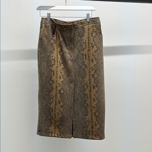 NWT Nicole Miller Snake Print Pencil Skirt